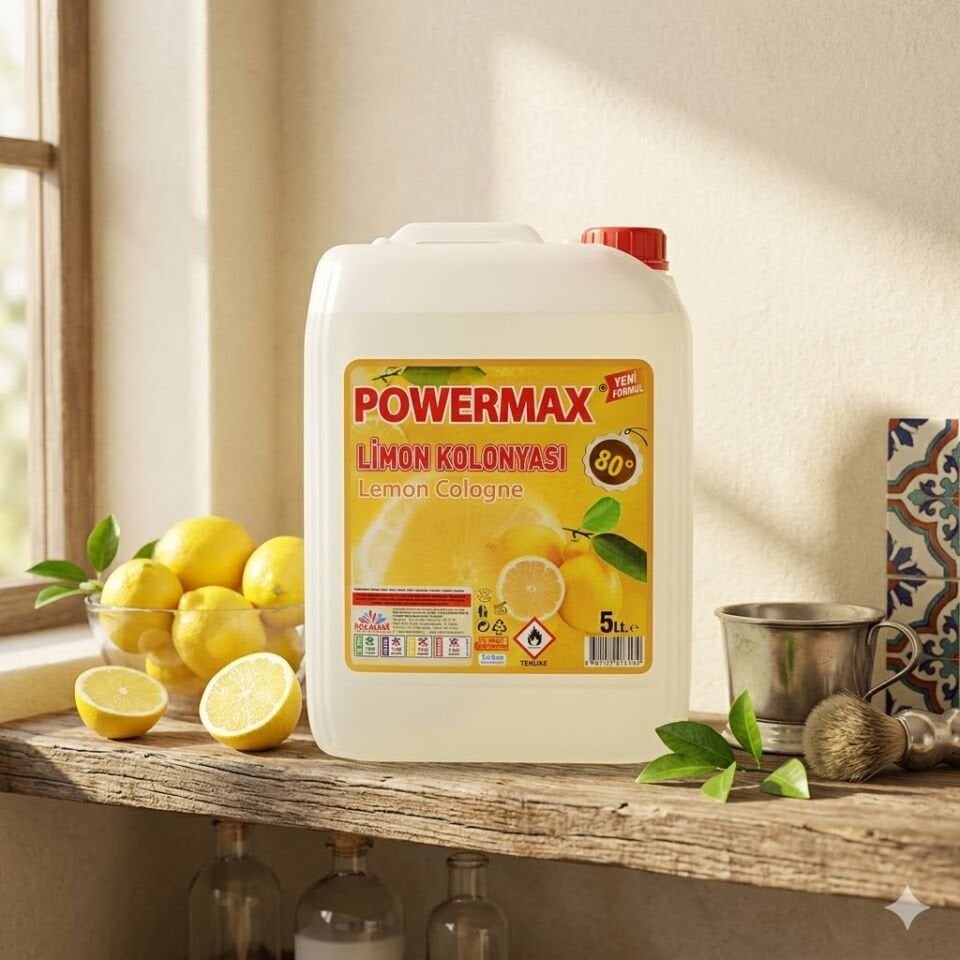 Powermax Aqua Limon Kolonyası 80 Cc 5 Litre