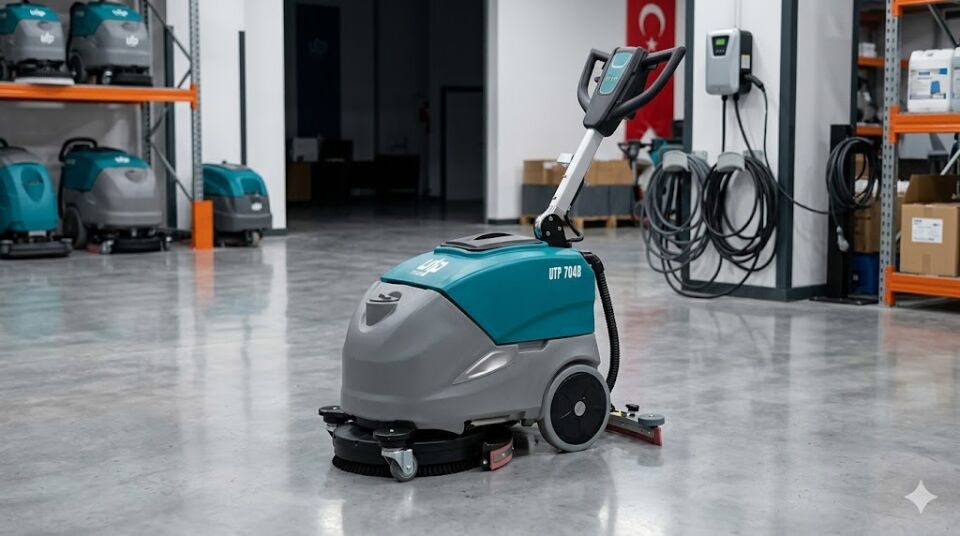 Batarya İle Çalışan Otomatik Zemin Yıkama Makinesi 22+24 Lt.