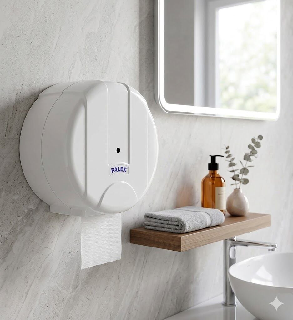 Pratik Tuvalet Kağıdı Dispenseri Beyaz