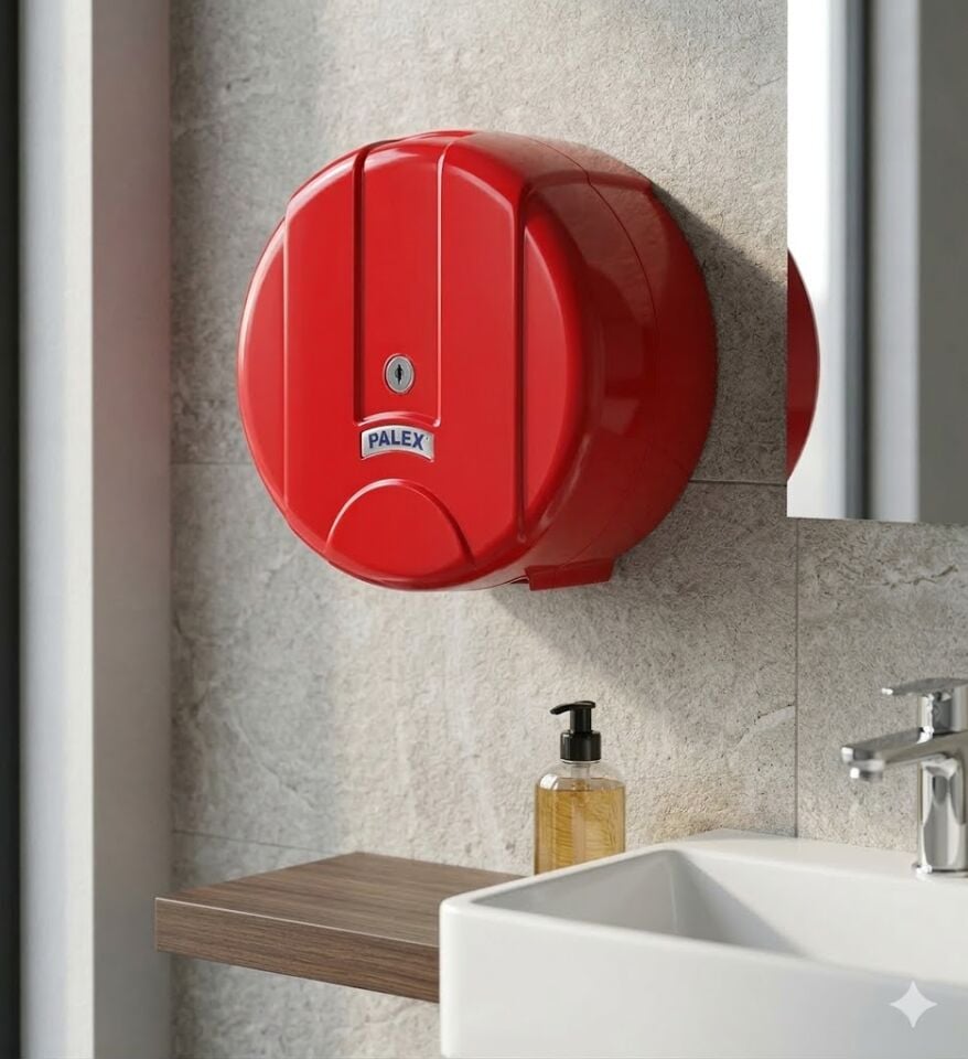 Pratik Tuvalet Kağıdı Dispenseri Kırmızı