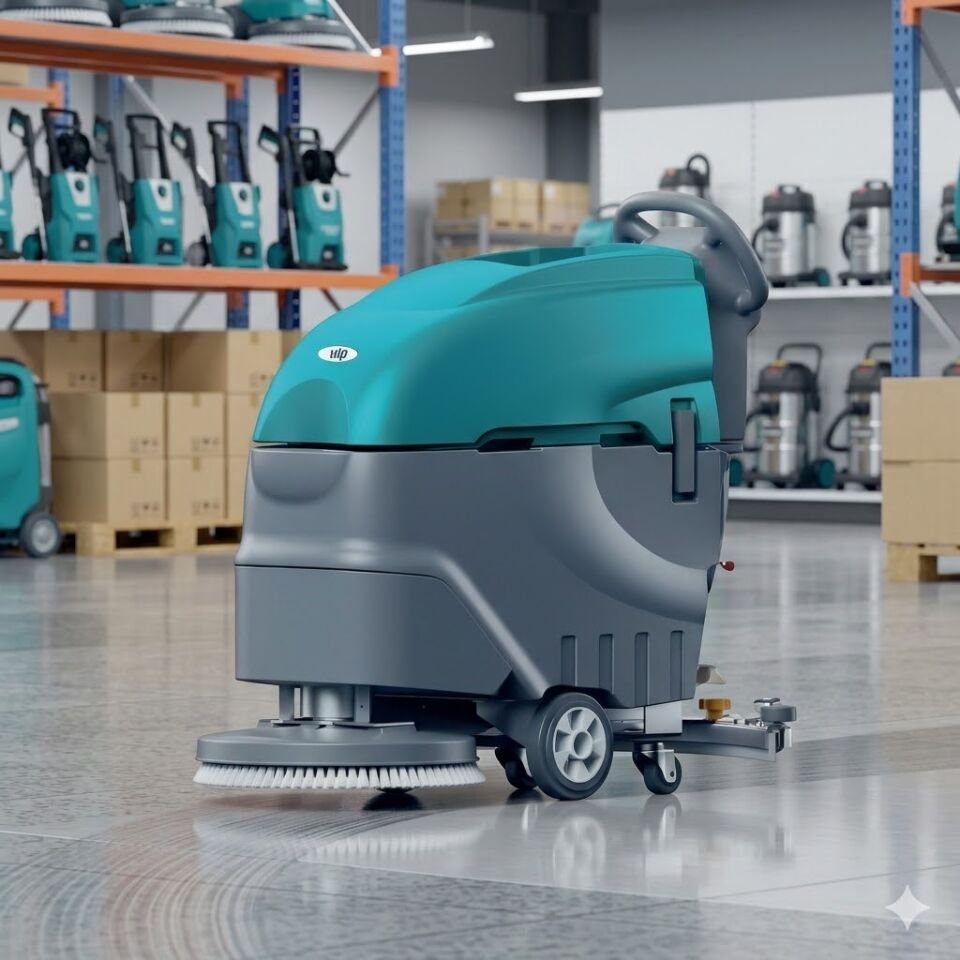 İtmeli Fırçalı Zemin Fırçalama Makinesi