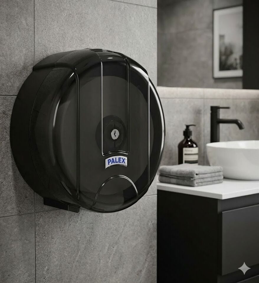 Pratik Tuvalet Kağıdı Dispenseri Siyah