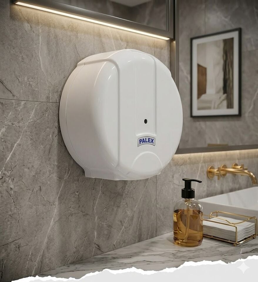 Mini Pratik Tuvalet Kağıdı Dispenseri Beyaz