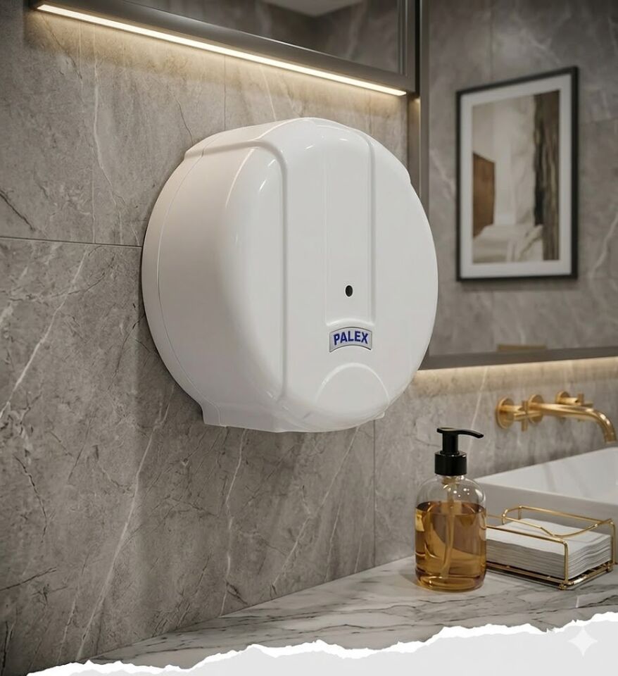 Mini Pratik Tuvalet Kağıdı Dispenseri Beyaz