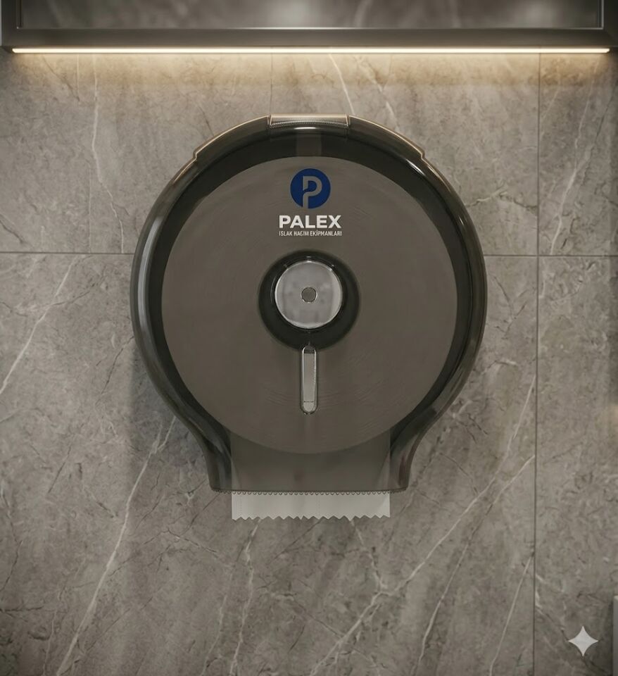 Mini Pratik Tuvalet Kağıdı dispenseri Şeffaf Füme