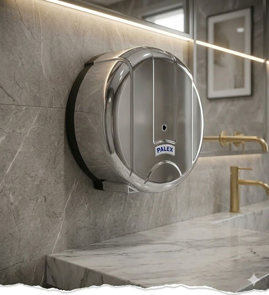 Mini Pratik Tuvalet Kağıdı Dispenseri Krom Kaplama