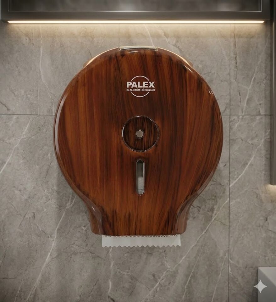 Mini Pratik Tuvalet Kağıdı Dispenseri Ahşap