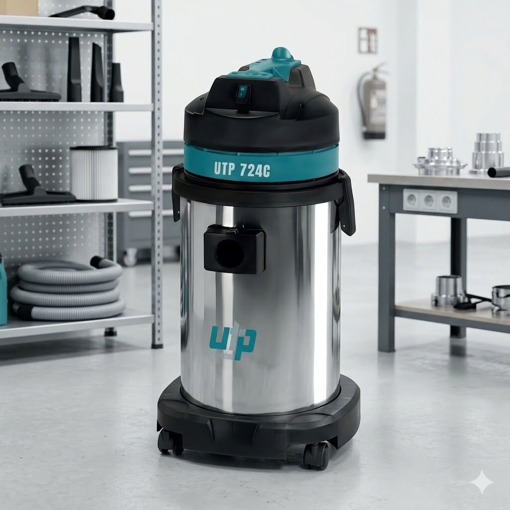 Sanayi Tipi Tek Motorlu Süpürge Inox Gövde – 32 Lt.