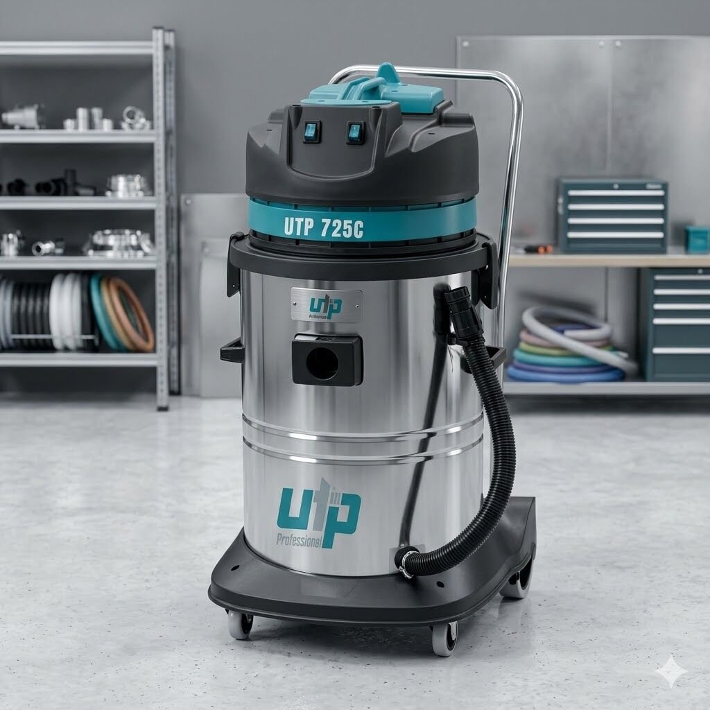 Sanayi Tipi İki Motorlu Süpürge Inox Gövde – 72 Lt.