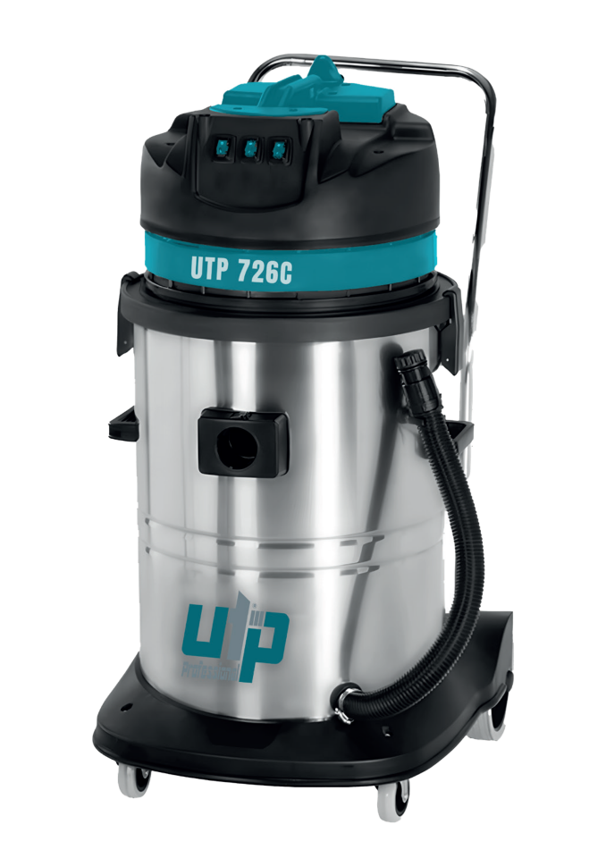 Sanayi Tipi Üç Motorlu Süpürge Inox Gövde – 72 Lt.