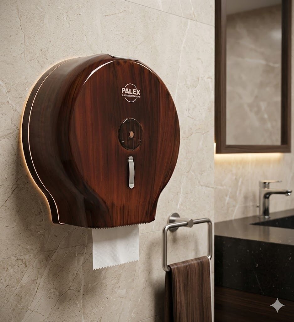 Jumbo Tuvalet Kağıdı Dispenseri Ahşap