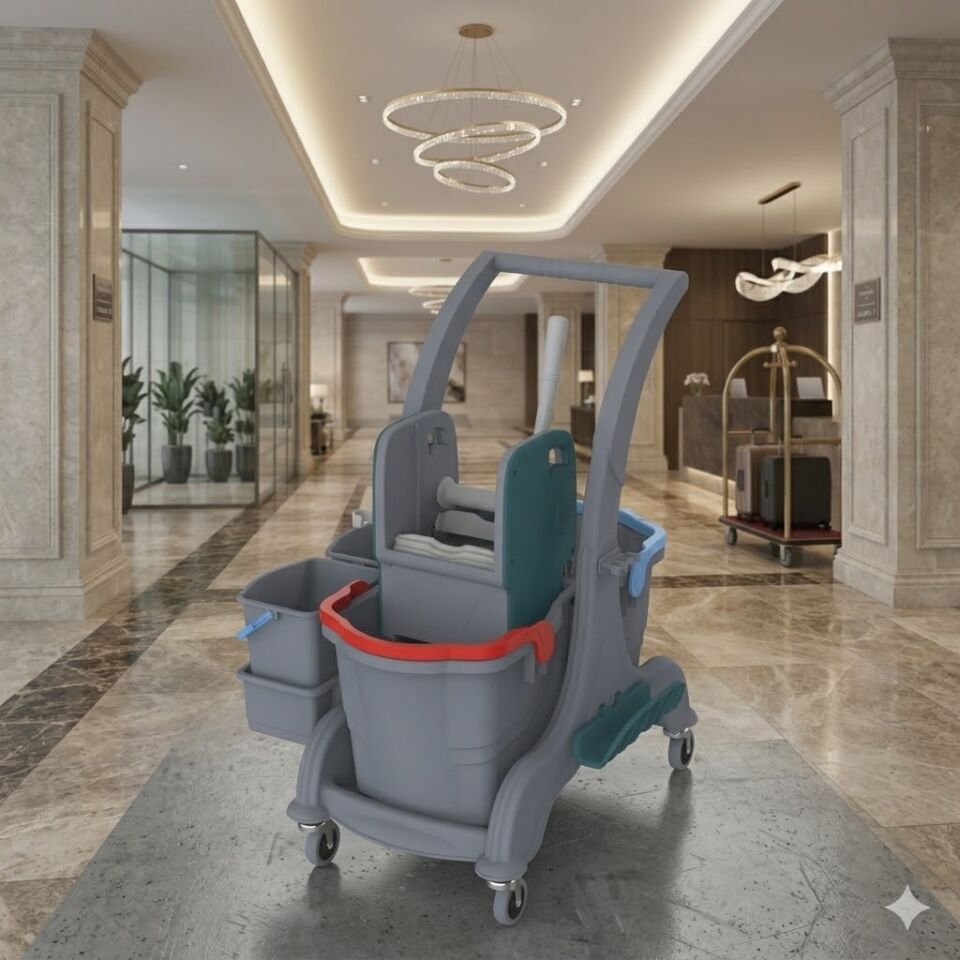 Herkül Çift Kovalı Temizlik Seti (Herkül Set Kovası ''Hsk810'', Herkül Plastik Pres ''Hpp794'', Kat Arabası Küçük Kovası ''Kk796'') 2X25 Lt