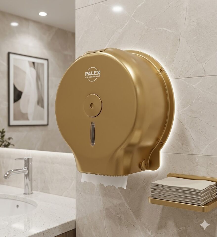 Jumbo Tuvalet Kağıdı Dispenseri Gold