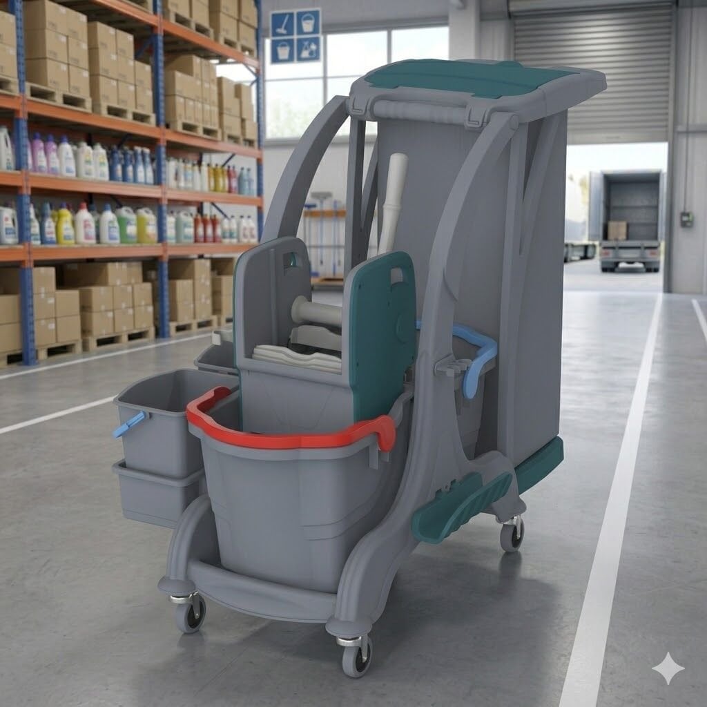 Herkül Çift Kovalı Temizlik Seti (Brandalı) 70 Lt 2X25 Lt