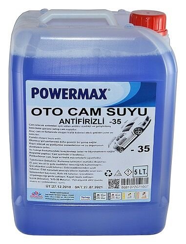 Powermax Antifirizli Oto Cam Suyu - 35 D 5 Litre