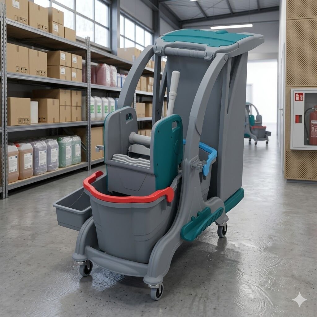 Herkül Çift Kovalı Temizlik Seti (Herkül Set Kovası ''Hsk810'', Herkül Plastik Pres ''Hpp794'', Herkül Temizlik Arabaları Brandası 70 Lt ''1S-Br-000009'') 2X25 Lt