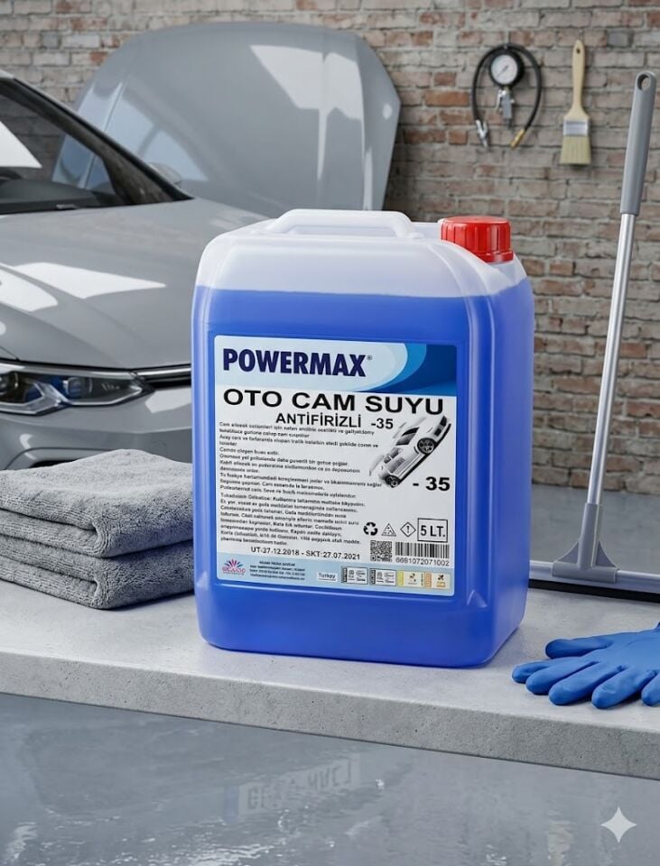 Powermax Antifirizli Oto Cam Suyu - 35 D 5 Litre