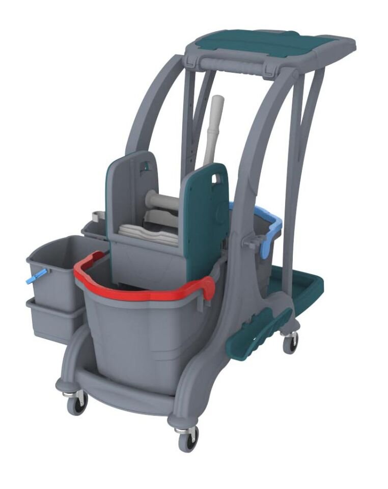 Herkül Çift Kovalı Temizlik Seti (Herkül Plastik Pres ''Hpp794'', Herkül Set Kovası ''Hsk810'', Kat Arabası Küçük Kovası ''Kk796'') 2X25 Lt