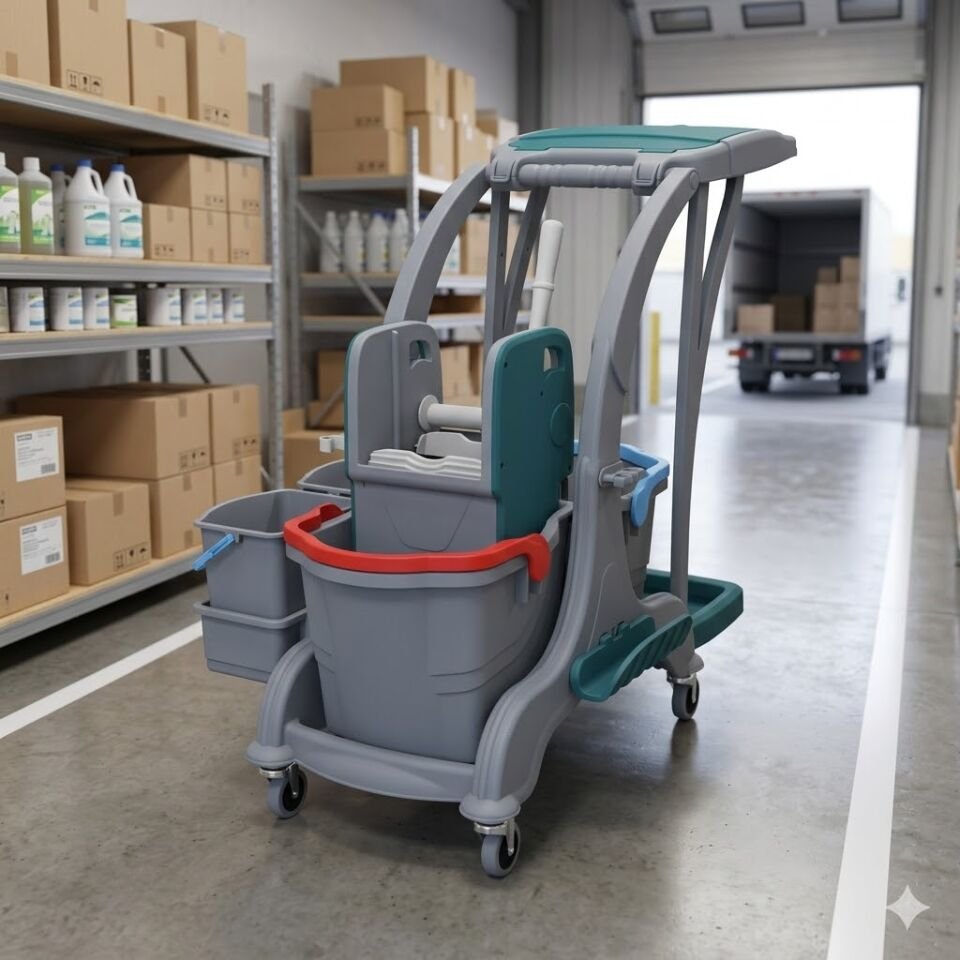 Herkül Çift Kovalı Temizlik Seti (Herkül Plastik Pres ''Hpp794'', Herkül Set Kovası ''Hsk810'', Kat Arabası Küçük Kovası ''Kk796'') 2X25 Lt