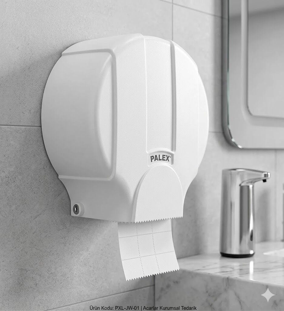 Standart Jumbo Tuvalet Kağıdı Dispenseri Beyaz
