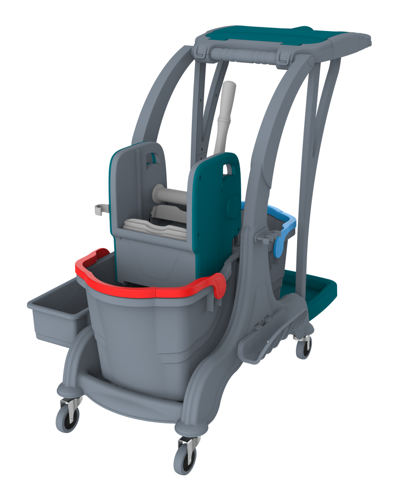 HERKÜL ÇİFT KOVALI TEMİZLİK SETİ (HERKÜL SET KOVASI ''HSK810'', HERKÜL PLASTİK PRES ''HPP794'')  2x25 LT