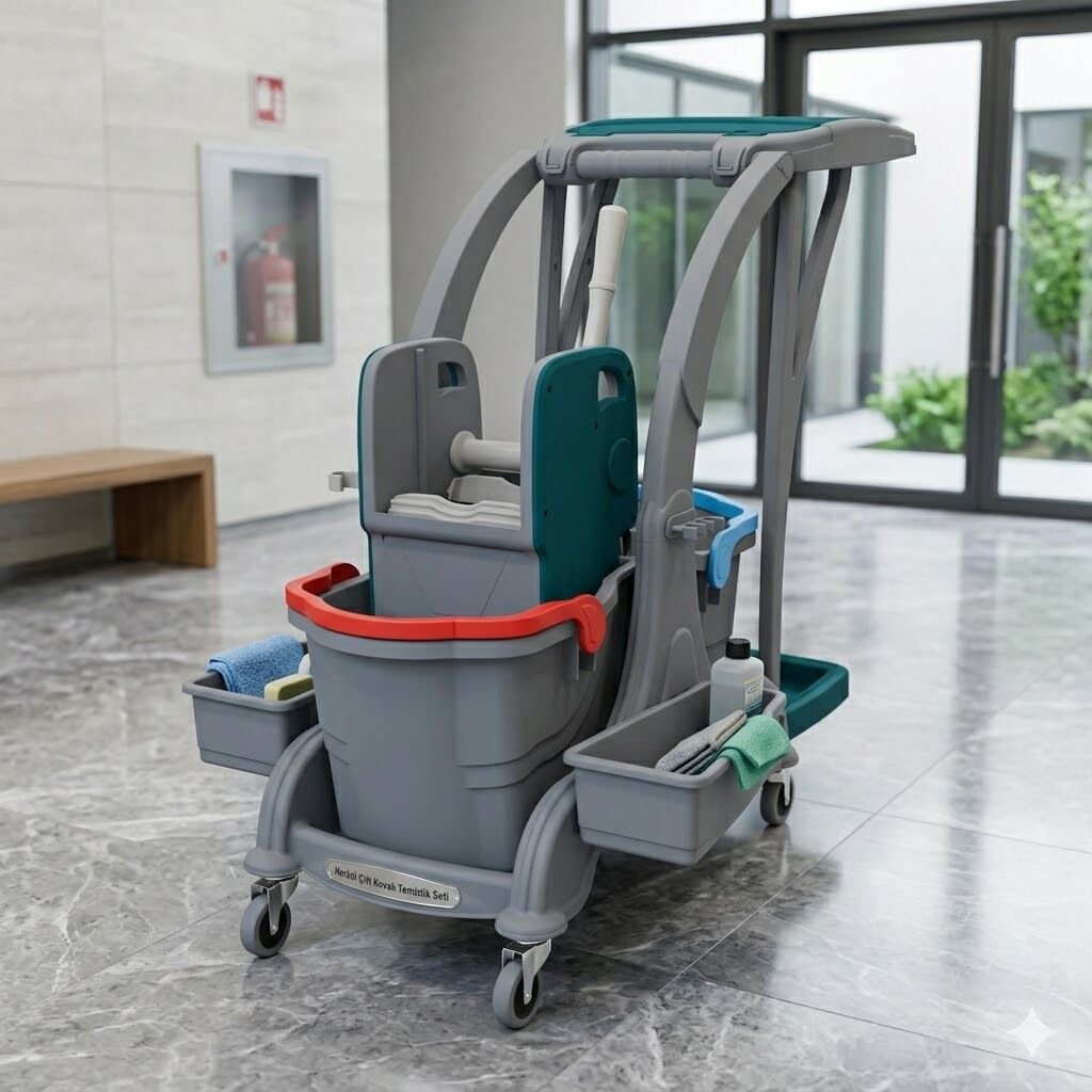 Herkül Çift Kovalı Temizlik Seti (Herkül Set Kovası ''Hsk810'', Herkül Plastik Pres ''Hpp794'')  2X25 Lt