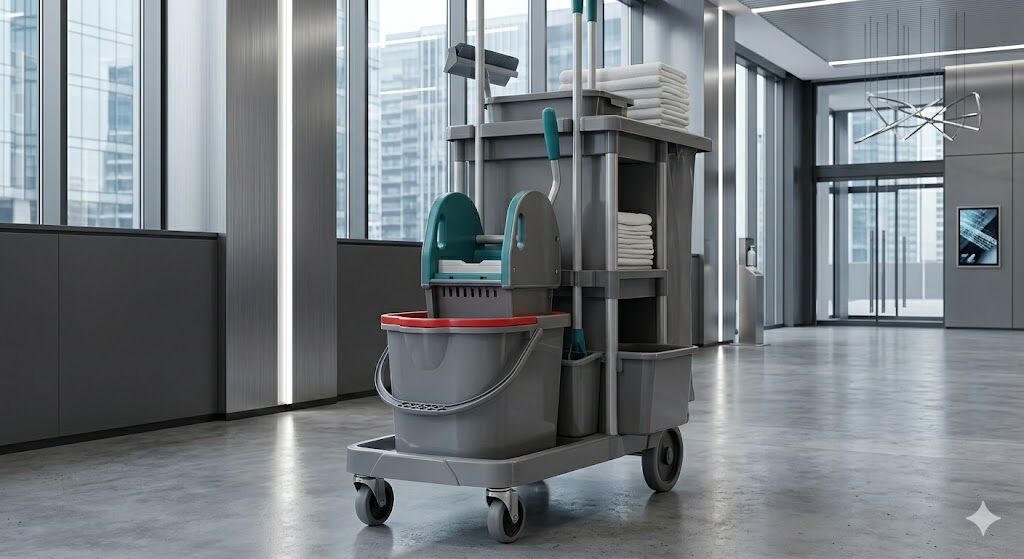 Herkül Tek Kovalı Temizlik Seti (Herkül Set Kovası ''Hsk810'', Herkül Plastik Pres ''Hpp794'', Kat Arabası Küçük Kovası ''Kk796'', Herkül Temizlik Arabaları Brandası 70 Lt ''1S-Br-000009'') 1X25 Lt