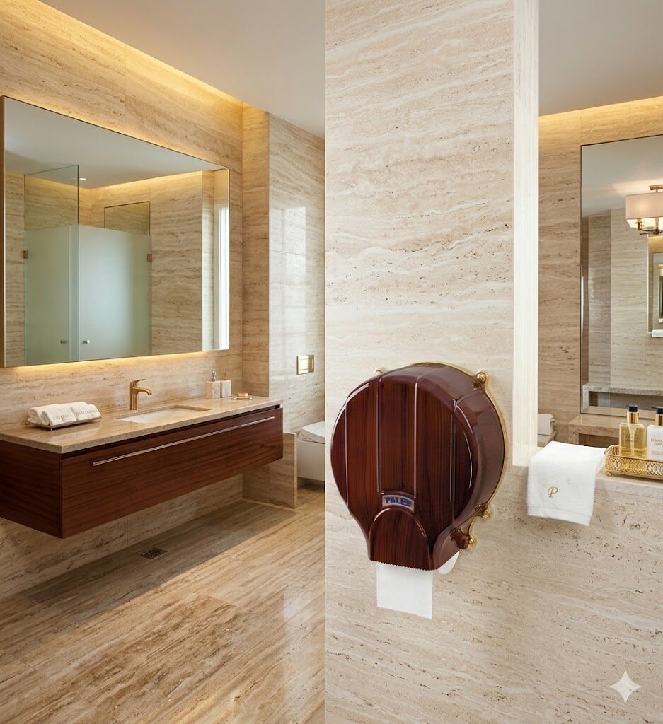 Standart Jumbo Tuvalet Kağıdı Dispenseri Ahşap