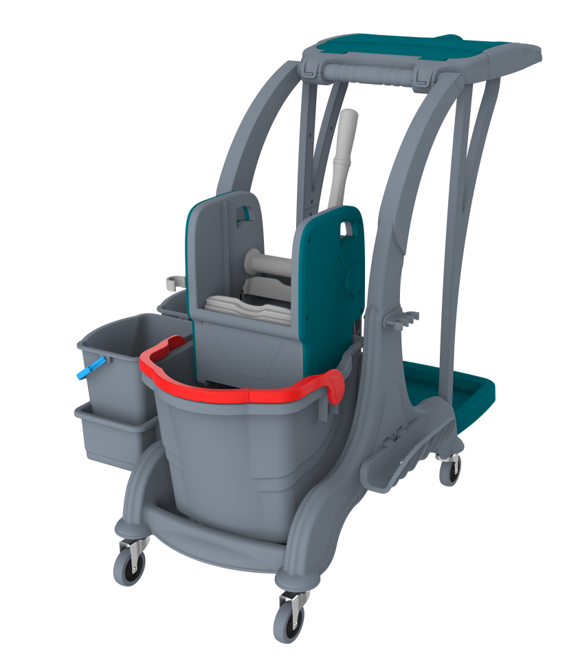 Herkül Tek Kovalı Temizlik Seti (Herkül Set Kovası ''Hsk810'', Herkül Plastik Pres ''Hpp794'', Kat Arabası Küçük Kovası ''Kk796'') 1X25 Lt