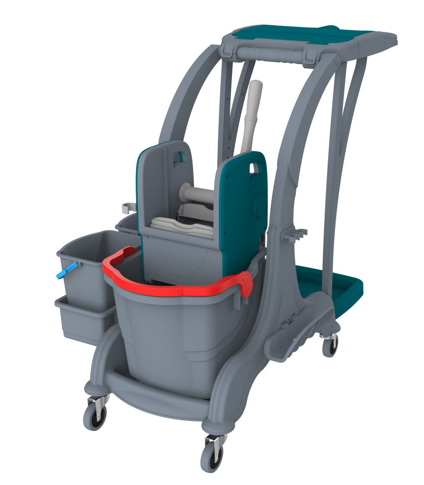 Herkül Tek Kovalı Temizlik Seti (Herkül Set Kovası ''Hsk810'', Herkül Plastik Pres ''Hpp794'', Kat Arabası Küçük Kovası ''Kk796'') 1X25 Lt