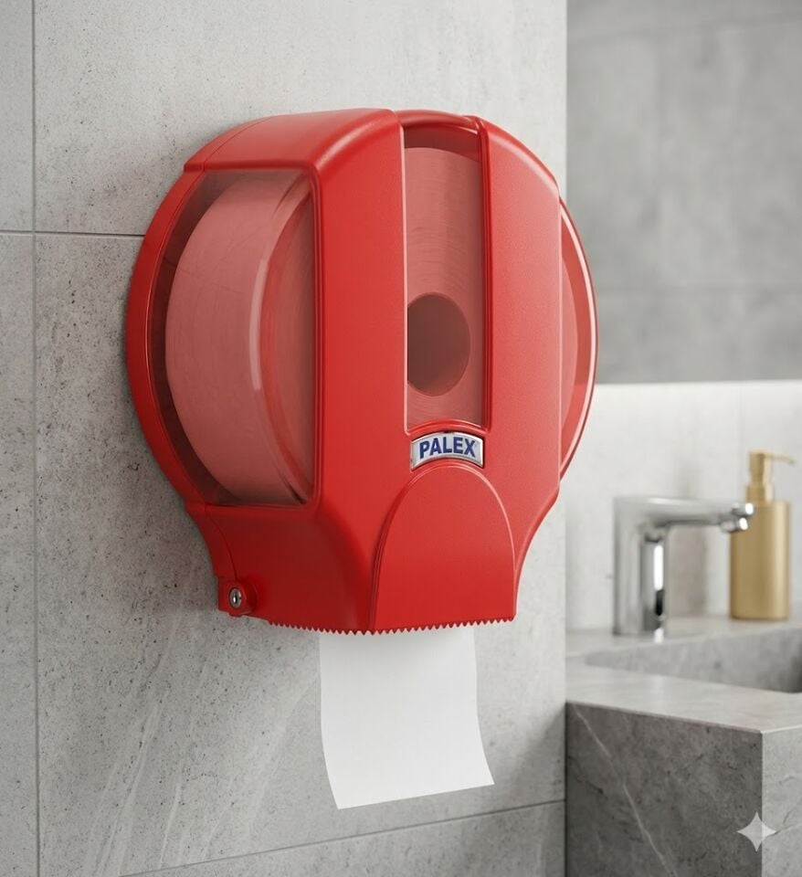 Standart Jumbo Tuvalet Kağıdı Dispenseri Kırmızı