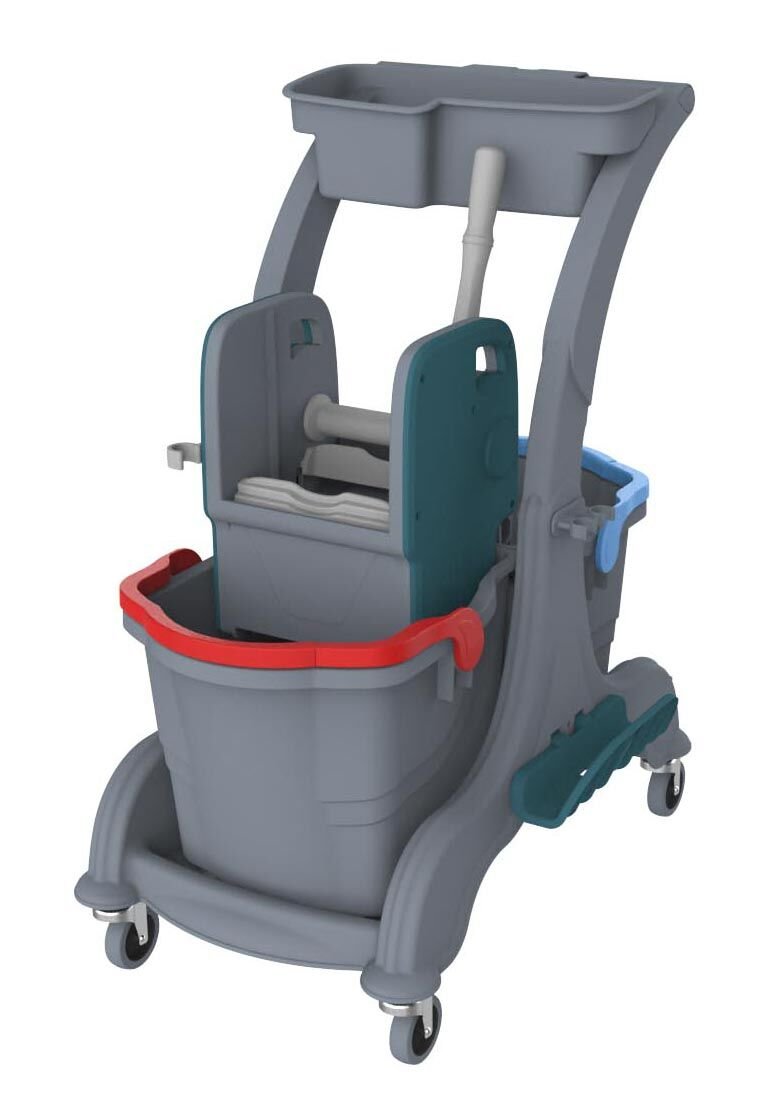 HERKÜL ÇİFT KOVALI TEMİZLİK SETİ (HERKÜL SET KOVASI ''HSK810'',  HERKÜL PLASTİK PRES ''HPP794'', HERKÜL TEMİZLİK SETİ SEPETİ ''HSS781'') 2x25 LT