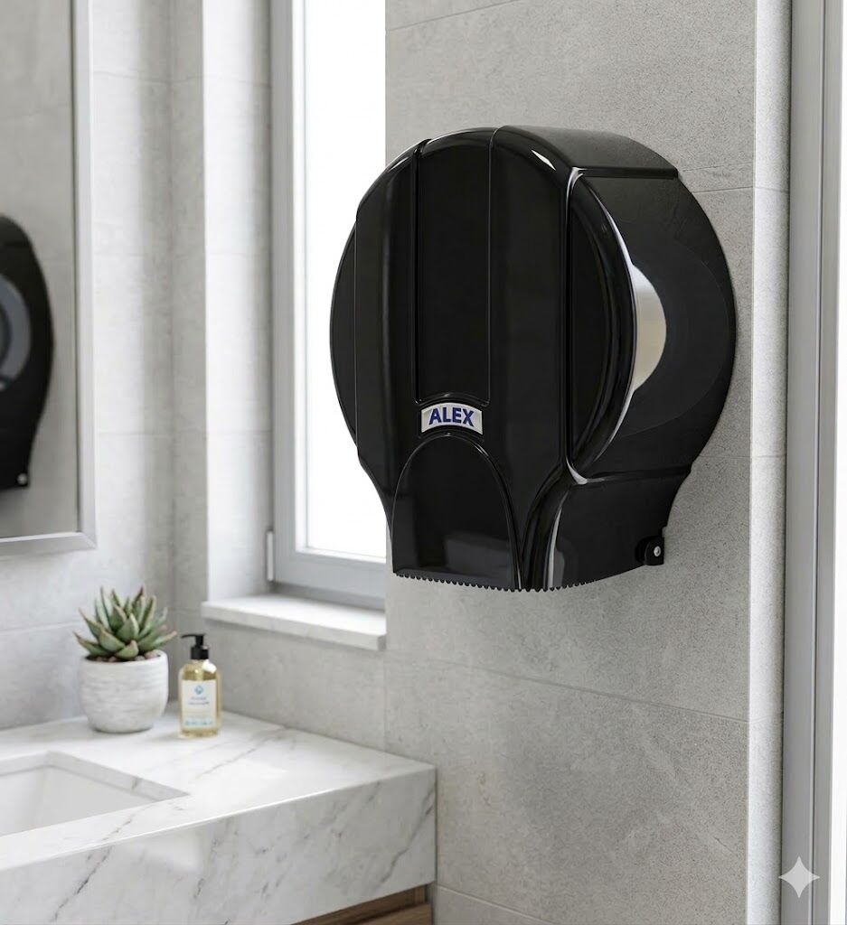 Standart Jumbo Tuvalet Kağıdı Dispenseri Siyah