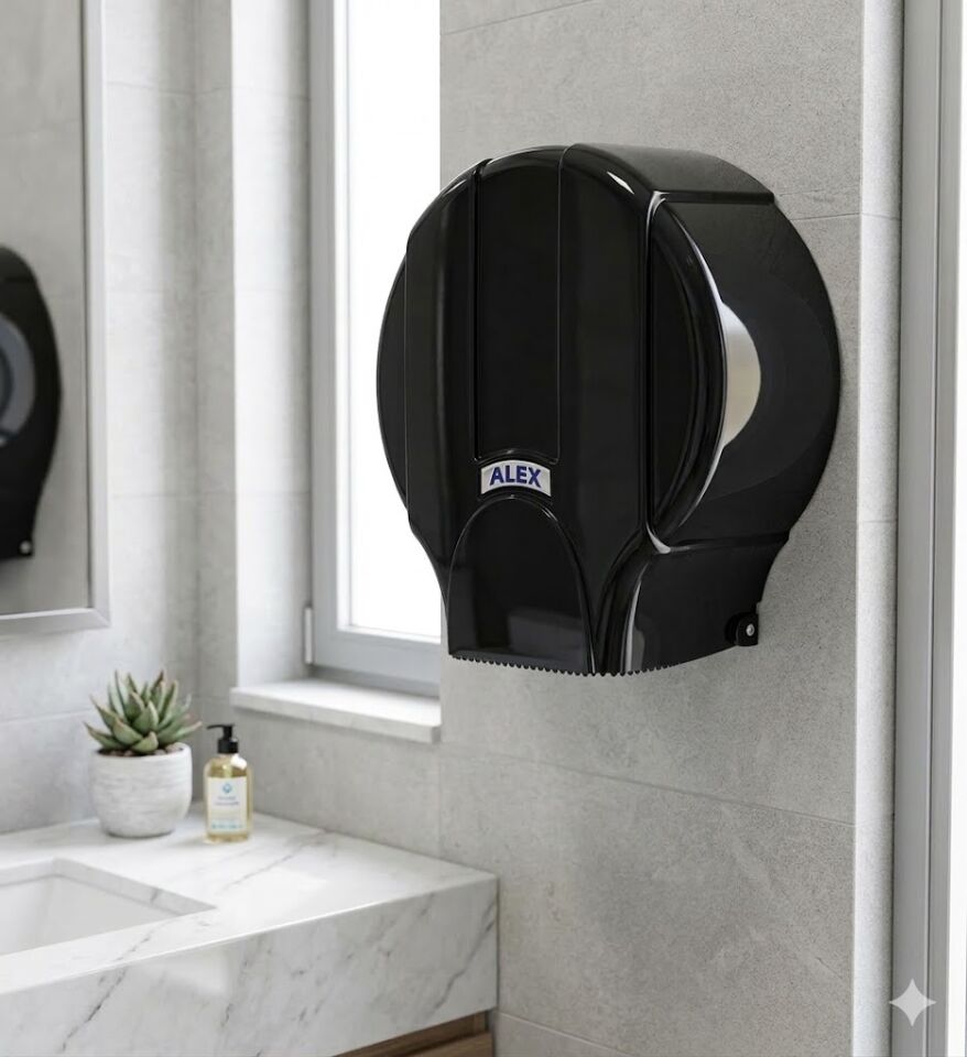 Standart Jumbo Tuvalet Kağıdı Dispenseri Siyah