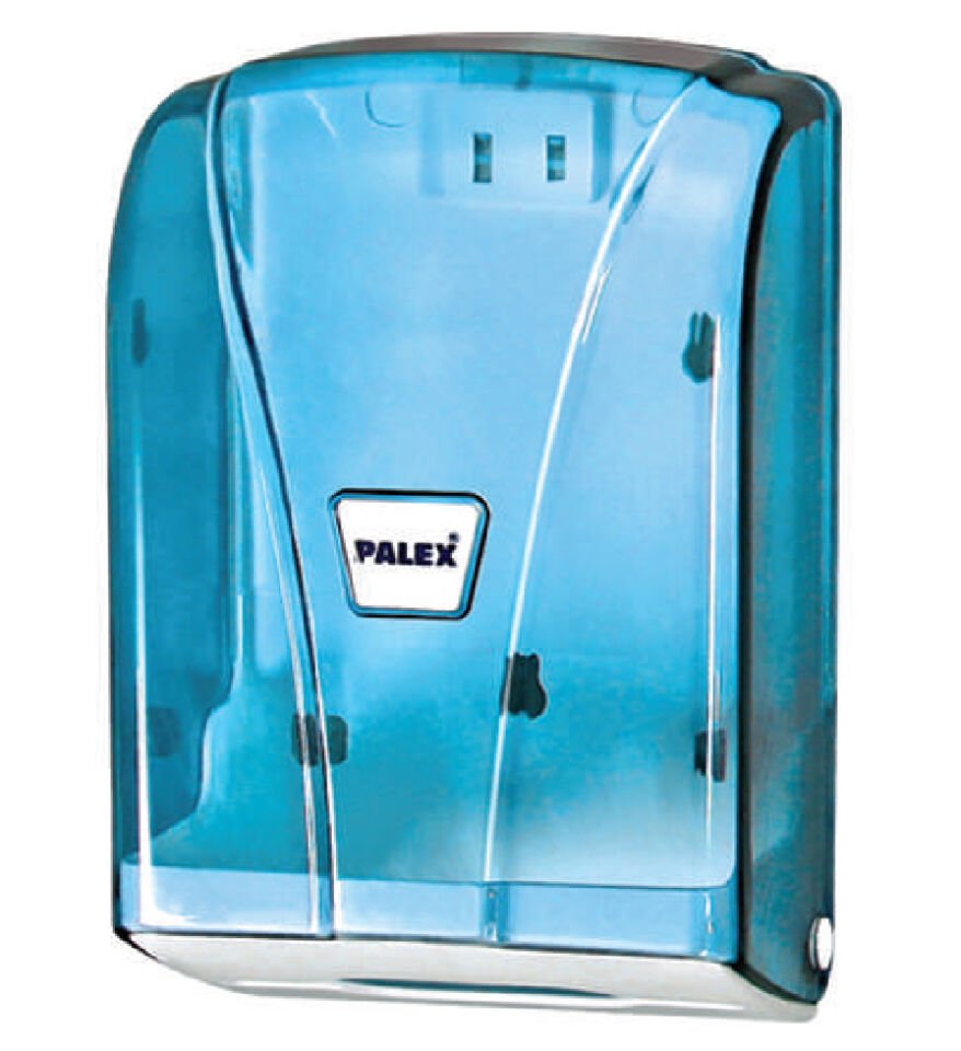 C Katlama Tuvalet Kağıdı Dispenseri Şeffaf Mavi