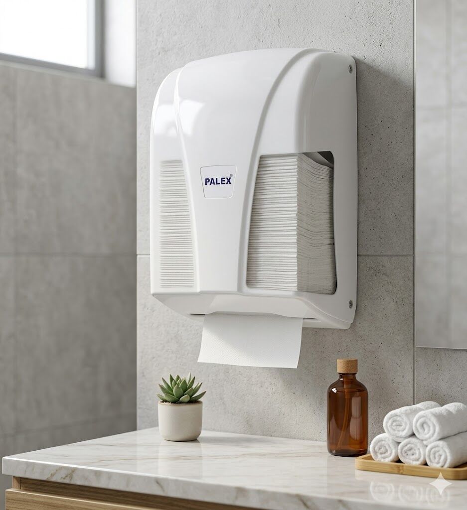 C Katlama Tuvalet Kağıdı Dispenseri Beyaz