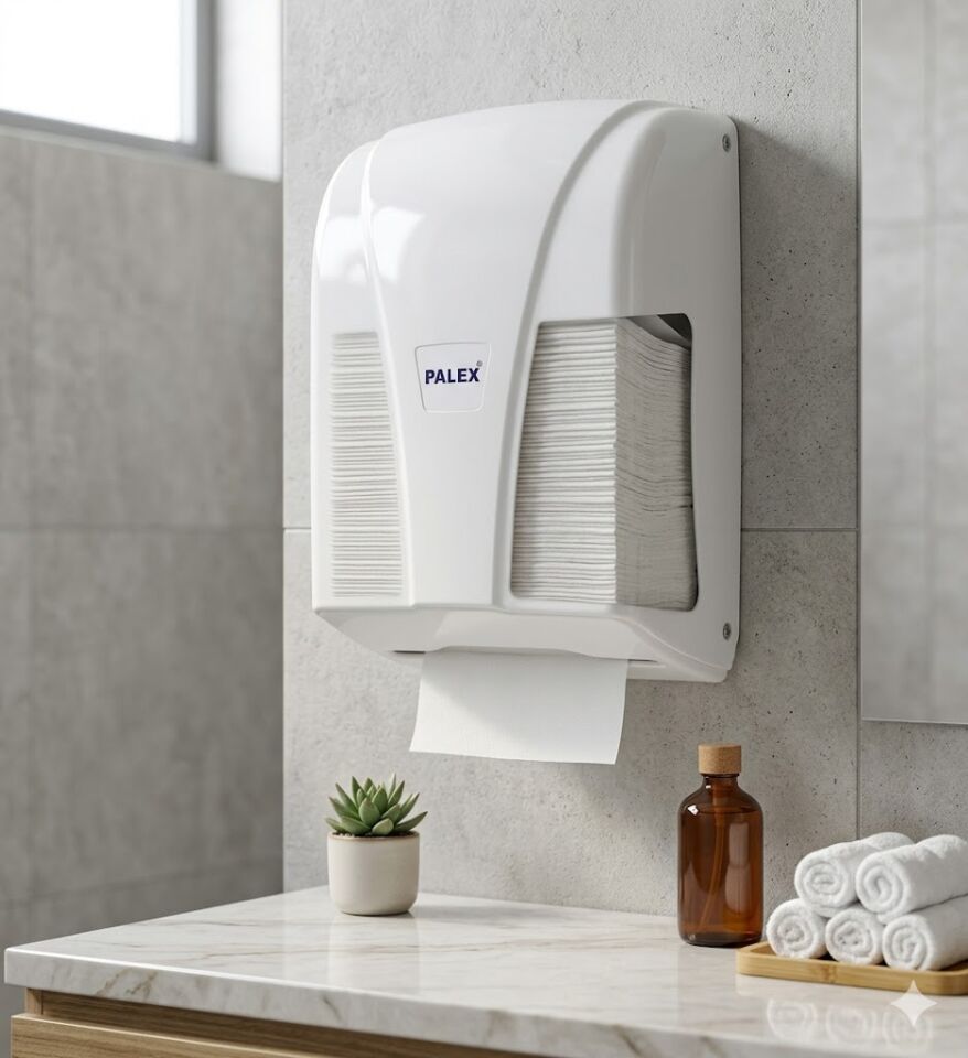 C Katlama Tuvalet Kağıdı Dispenseri Beyaz