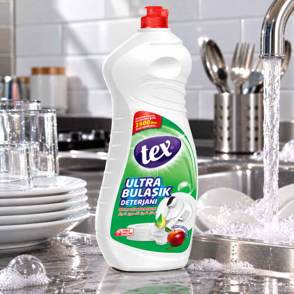 Tex Ultra Sıvı Bulaşık Deterjanı Elma 675 Ml