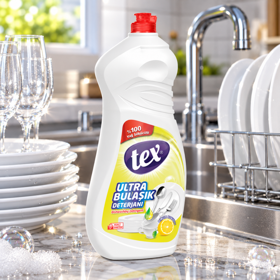Tex Ultra Sıvı Bulaşık Deterjanı Limon 1350 Ml