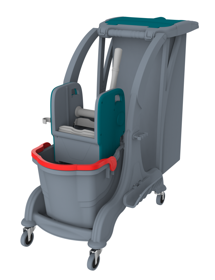 Herkül Tek Kovalı Temizlik Seti (Herkül Set Kovası ''Hsk810'', Herkül Plastik Pres ''Hpp794'', Herkül Temizlik Arabaları Brandası 70 Lt ''1S-Br-000009'')  1X25 Lt