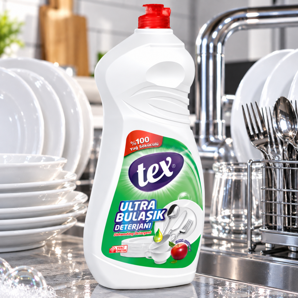 Tex Ultra Sıvı Bulaşık Deterjanı 1350 Ml Elma