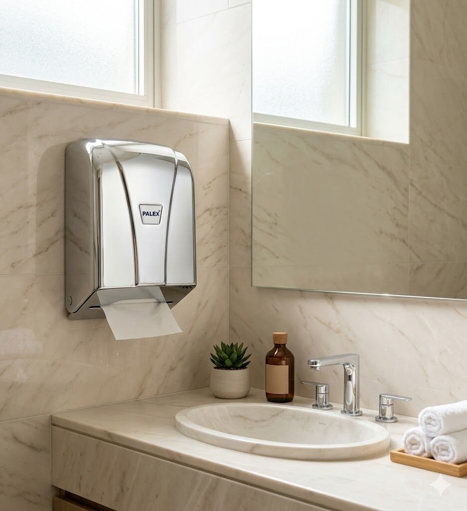 C Katlama Tuvalet Kağıdı Dispenseri Krom Kaplama