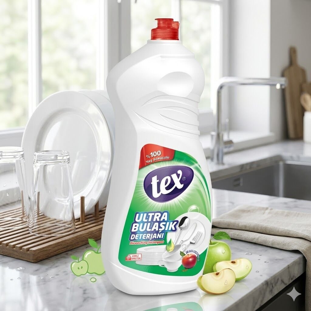 Tex Ultra Sıvı Bulaşık Deterjanı 1350 Ml Elma
