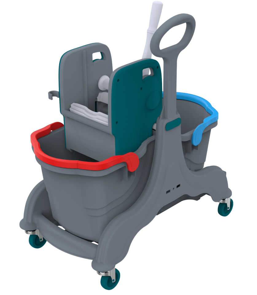 HERKÜL ÇİFT KOVALI TEMİZLİK SETİ (HERKÜL SET KOVASI ''HSK810'', HERKÜL PLASTİK PRES ''HPP794'')  2x25 LT