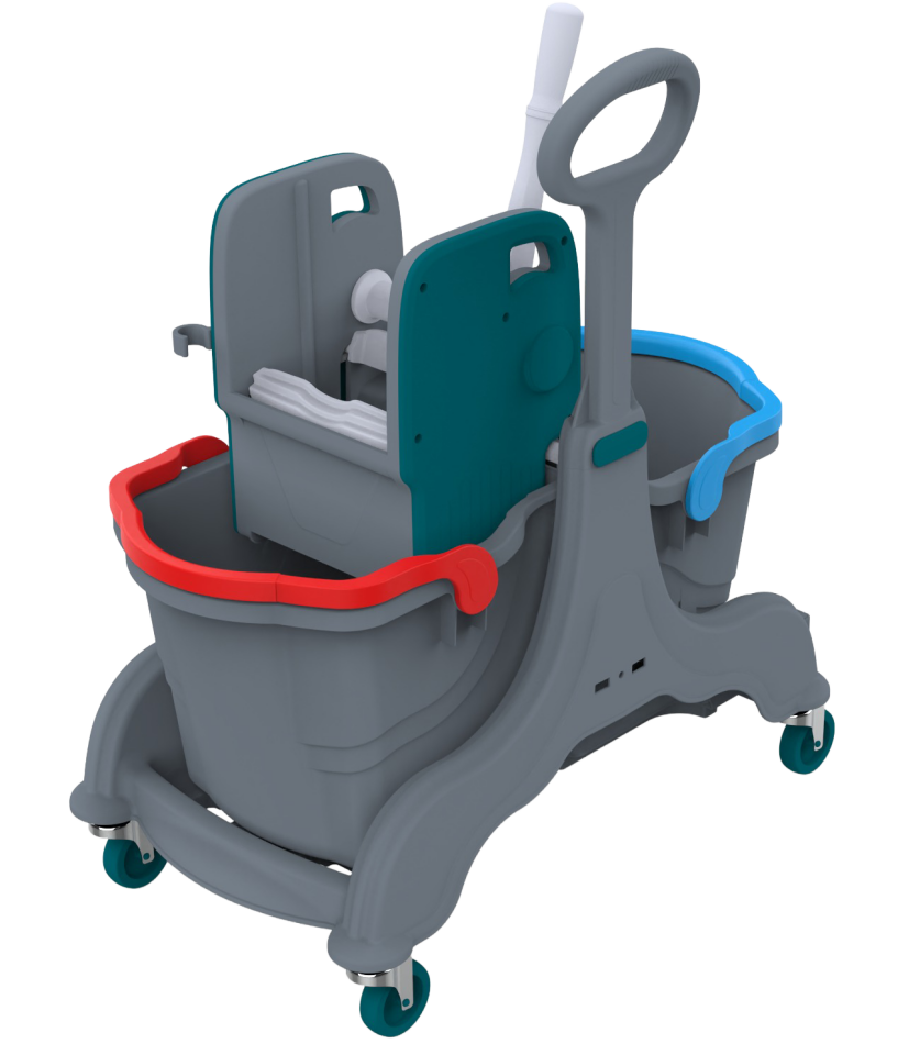 Herkül Çift Kovalı Temizlik Seti (Herkül Set Kovası ''Hsk810'', Herkül Plastik Pres ''Hpp794'')  2X25 Lt