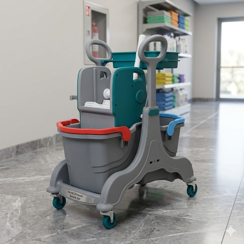 Herkül Çift Kovalı Temizlik Seti (Herkül Set Kovası ''Hsk810'', Herkül Plastik Pres ''Hpp794'')  2X25 Lt