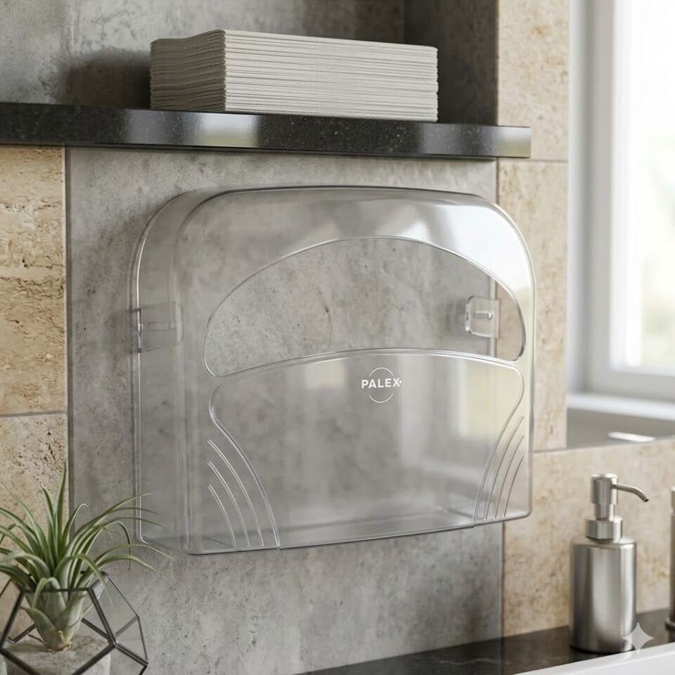 Klozet Kapak Örtüsü Dispenseri Şeffaf Füme