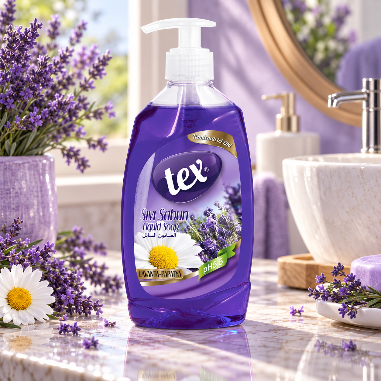 Tex Sıvı El Sabunu Lavanta & Papatya 400 Ml