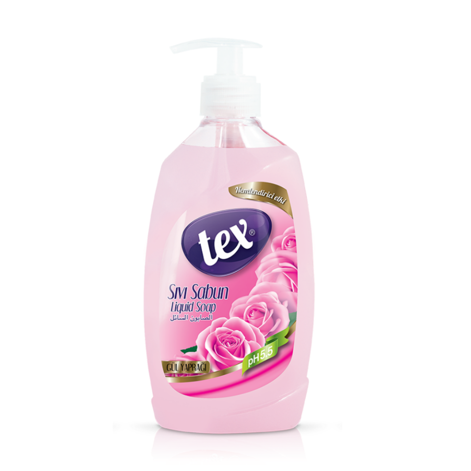 Tex Sıvı El Sabunu Gül Yaprağı Şeffaf 750 Ml
