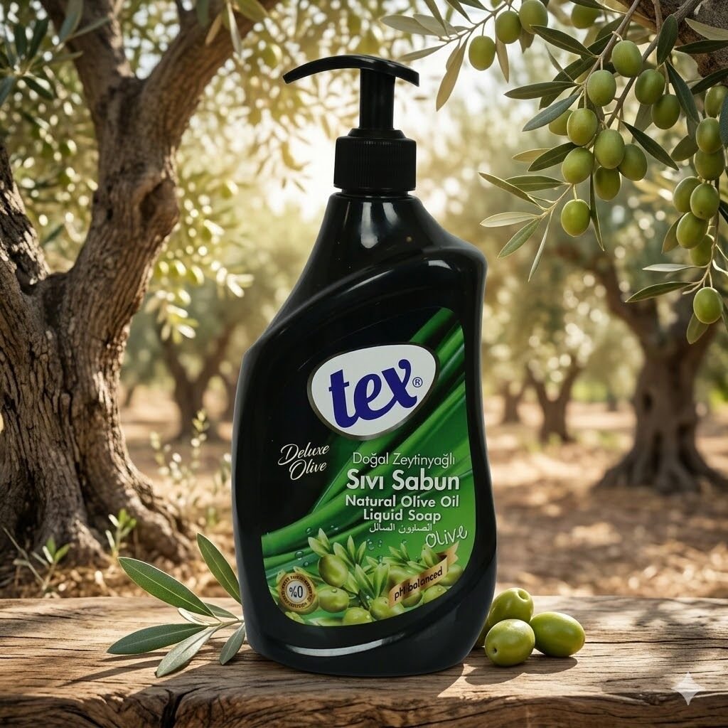 Tex Sıvı El Sabunu Zeytinyağlı Şeffaf 750 Ml
